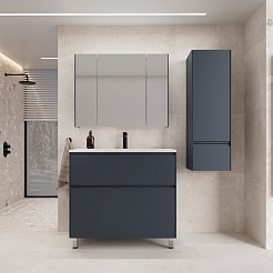 Style Line Тумба с раковиной Лима 90 Plus эмаль графит матовая – фотография-10